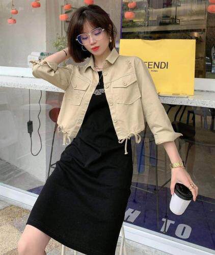 春夏两件套连衣裙，现货，女装连衣裙，依柏璐