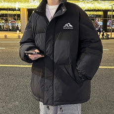 港风夜景字母印花休闲白鸭绒立领羽绒服A247-YR81826特批175控258，男装羽绒服，电商A247