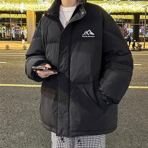港风夜景字母印花休闲白鸭绒立领羽绒服A247-YR81826特批175控258图片