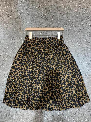 2021年秋季新品欧货灯笼豹纹高腰Ａ字半裙，女装半身裙，L·H·X