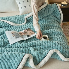 新款高克重加厚贝贝金龟绒双面多功能保暖毯--棚拍，毯子，一起卖家纺