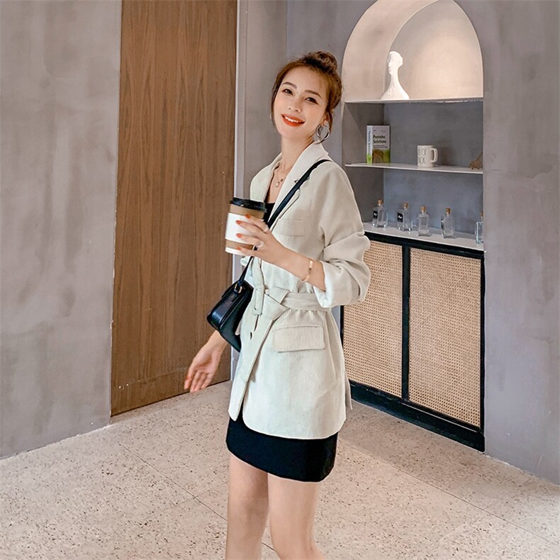 大货已出！数据好！2021秋冬两色灯芯绒西装165A-6566-P110-K168,女装西装,浙宝123