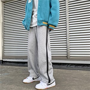 春季男士休闲裤子直筒宽松潮流百搭运动裤阔腿长裤子K04-P35,男装休闲裤,星座308B-2