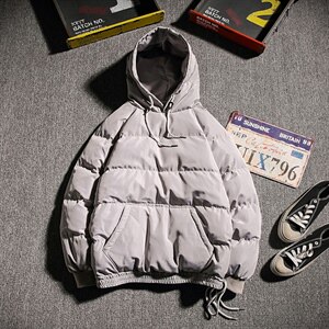 2021冬季新日系大码地毯风宽松连帽男保暖加棉衣面包服M8011-P85图片