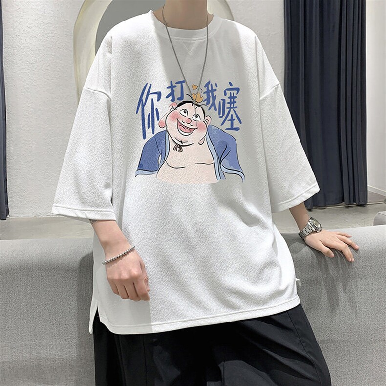 冰丝七分袖t恤男大码五分袖男短袖男中袖Q11437-P30,男装T恤,电商A040
