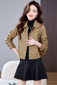 现货皮衣外套女2023年春季新款洋气减龄短款皮夹克潮图片