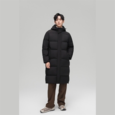 90%白鸭绒羽绒服长款过膝连帽压胶加厚保暖外套H810-P260368，男装羽绒服，星座1210A