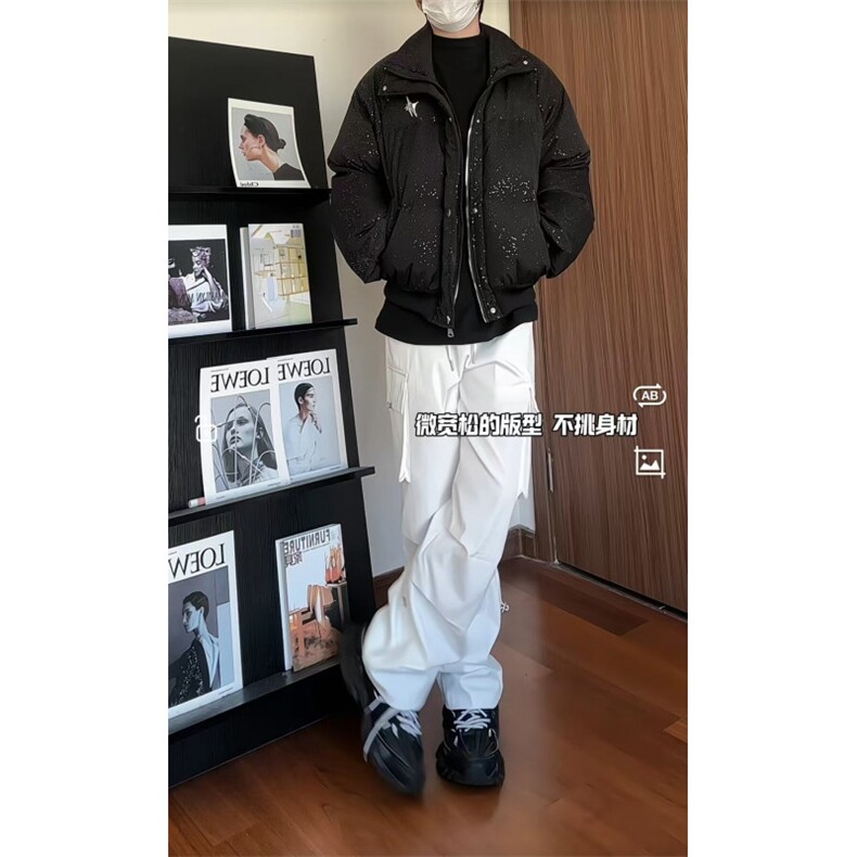 MA742-P108美式满天星棉服保暖痞帅立领面包服棉衣提供小视频,男装棉衣,星座1611A