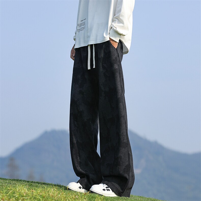 美式扎染渐变直筒休闲裤男秋季新款2025阔腿裤子-A1995TP38控68,男装休闲裤,电商B241