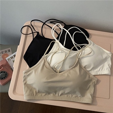吊带冰丝内衣文胸固定杯美背防走光抹胸女裹胸，女装背心吊带，梦白服饰厂