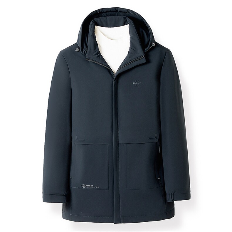 AN9851钱塘2020-3秋冬新款中老年男士连帽保暖羽绒服外套P240,男装羽绒服,钱塘207-3