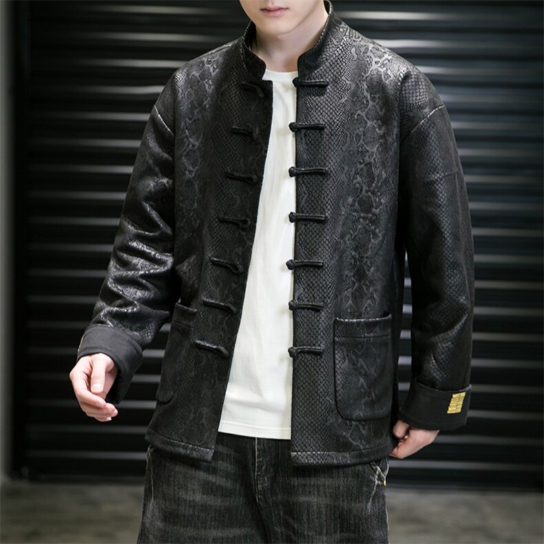 新品卷帘门景风《逆鳞·伏羲》盘扣夹克情侣中式唐装外套JK92,男装夹克,星座305A（原312A-1）