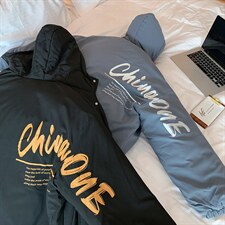 2024港风情侣款连帽棉衣男宽松棉服棉袄面包服冬装外套3316-P70，男装棉衣，星座207