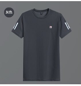 男大码圆领短袖T恤弹力网眼透气 5032-1_T83(L-X4LP40 5XL-9XLP45图片