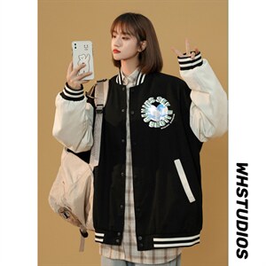 中性风 春秋季情侣棒球服男女休闲夹克女时尚外套男BQF296-P50图片