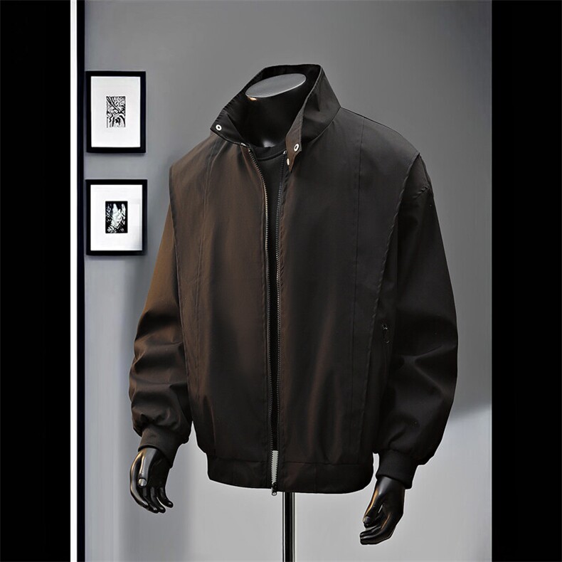 数据款开春派克服夹克冲锋衣双开立领防水显高夹克外套JK2489P70,男装夹克,电商A128