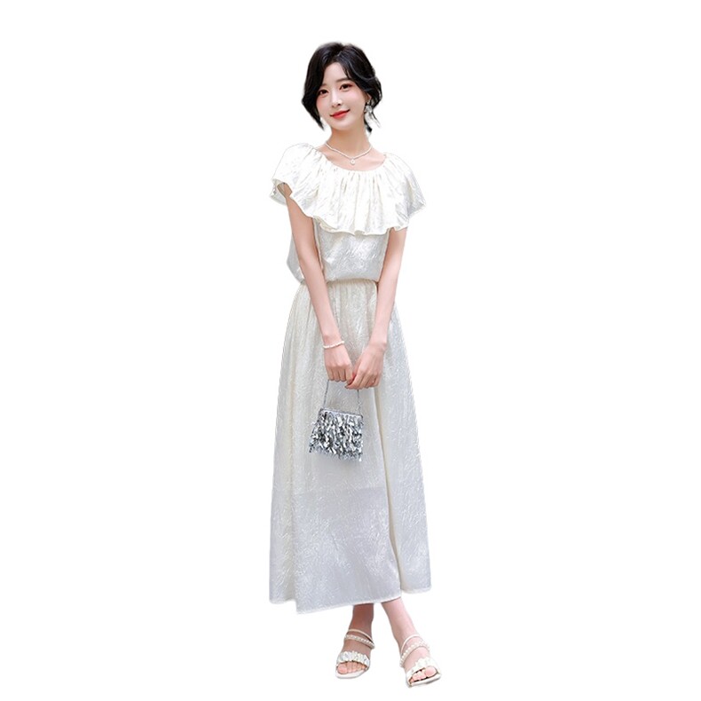 新款2024夏季高级感小衫连衣裙套装女减龄显瘦上衣半身裙子两件套,女装套装/套裙,流量+