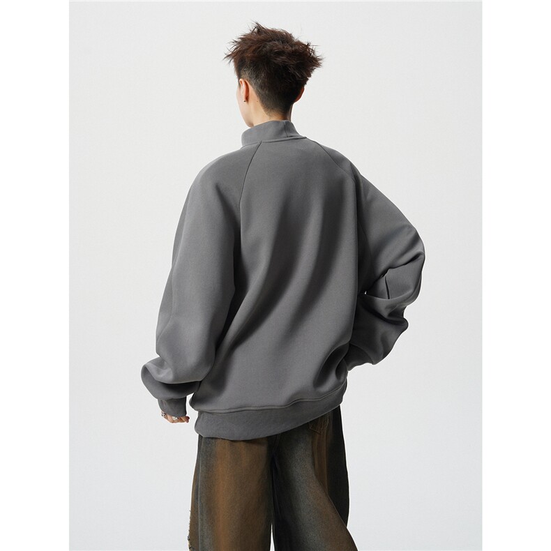 现货WY5532-P55特无差价控98M-5XL高品质解构拉链立领卫衣,男装卫衣,电商D232