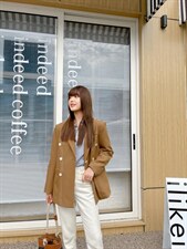 PANDLI利落女人味并存的西装外套简约大气‘剪裁干净利落，女装西装，潘大利