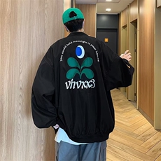 棒球服夹克男韩版潮流刺绣高街2024春秋新款ins宽松外套W4682-P60，男装夹克，星座412