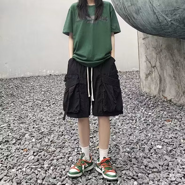 大口袋设计感短裤男士欧美潮牌痞帅五分裤街头机能工装裤HD10-P28,男装休闲裤,星座1008