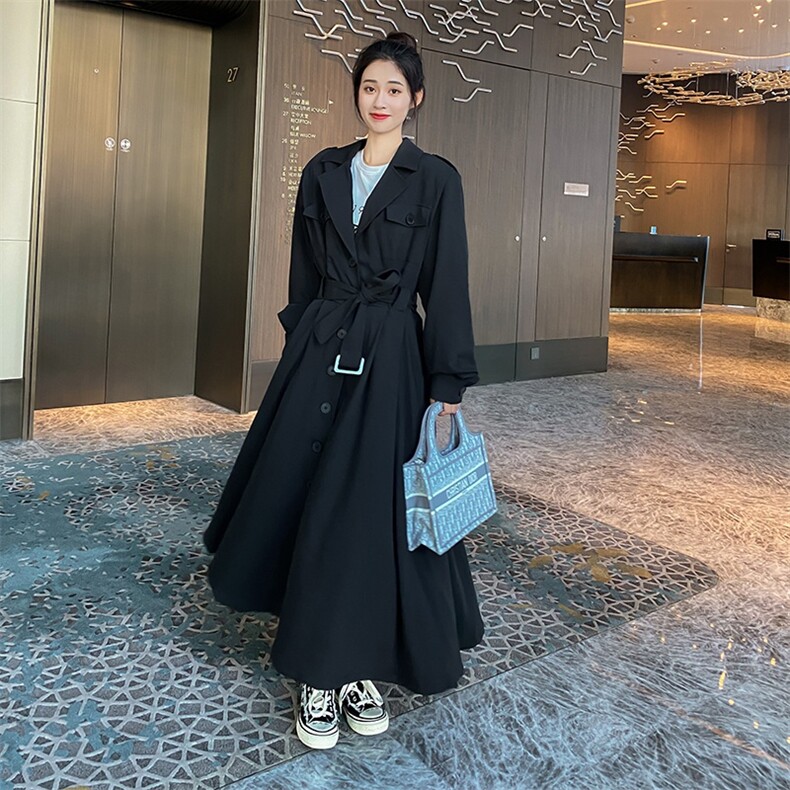 新品连衣裙风衣外套连衣裙又可以当风衣穿188098P115控178,女装连衣裙,艾青服饰
