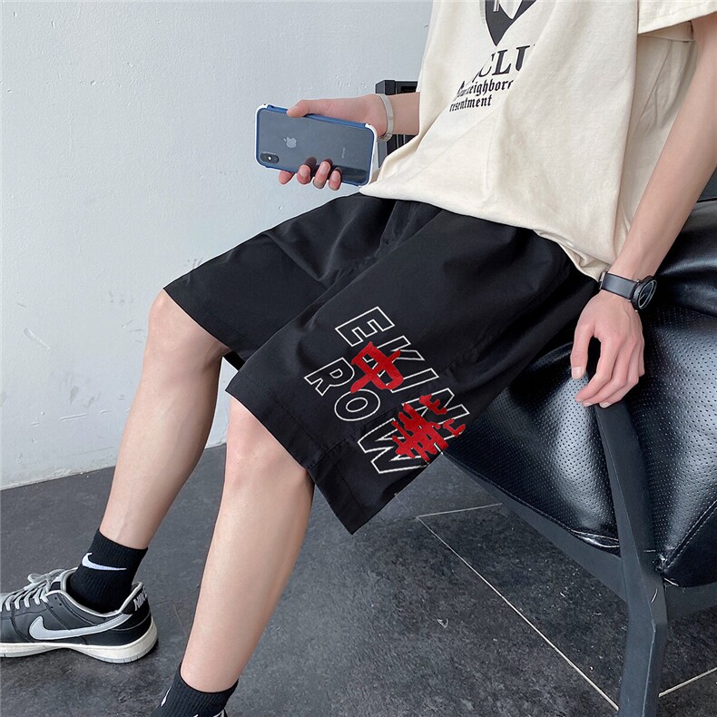1港风休闲大码M-5XL运动5分原宿潮流五分裤男士中裤DK780P25控38,男装休闲裤,星座226-2