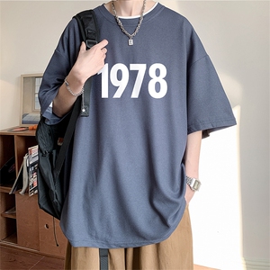 ！2024夏季新款男士字母印花华夫格短袖T恤半袖TXH331P25图片