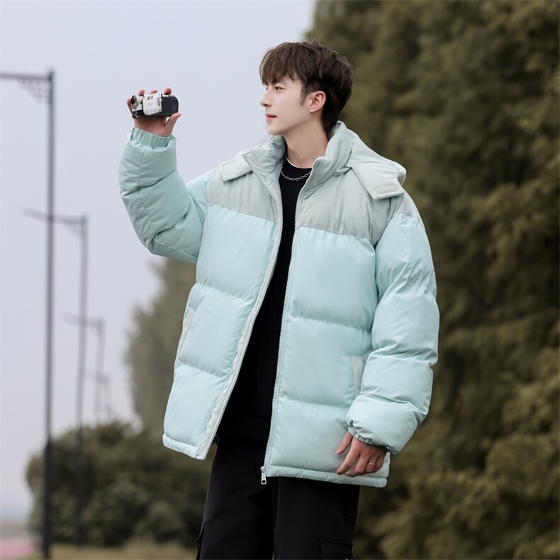 棉服撞色拼接灯芯绒外套男生冬季棉衣情侣装棉袄子M810-P85,男装棉衣,星座308B-2