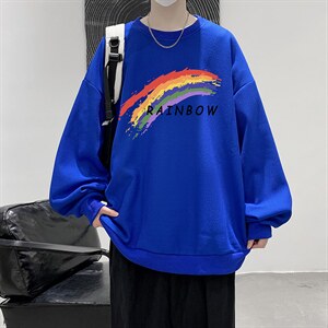 华夫格卫衣圆领卫衣男大码长袖t恤男外套HW76064-P30加绒款-P40,七分宽松百褶女裤搭配上衣图片