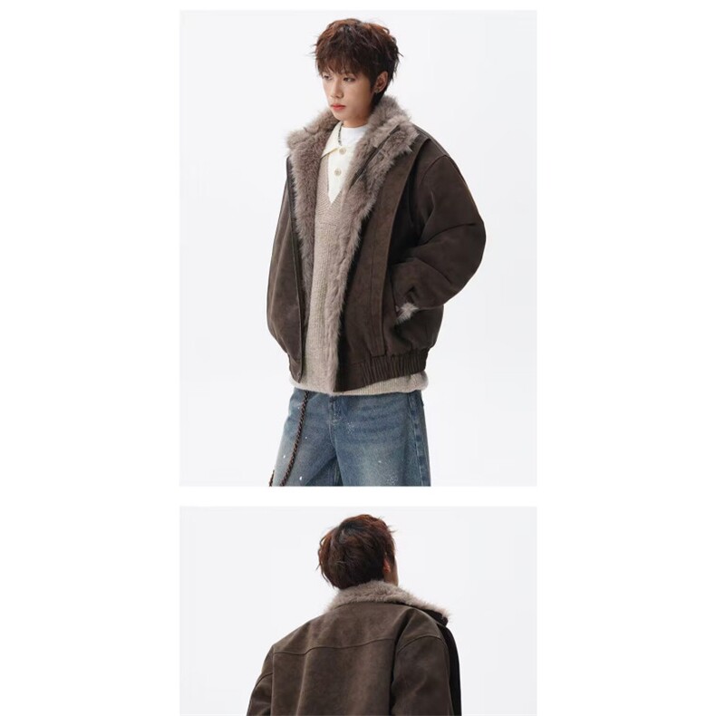 1506/Q82370/P126复古做旧座山雕加厚棉服,男装棉衣,星座1506