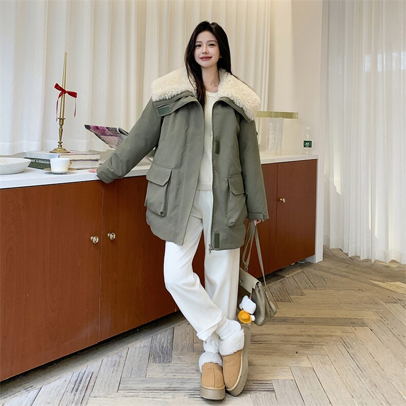 中长款内胆仿皮毛保暖派克服外套2C215-P280-K360,女装派克服,2C215