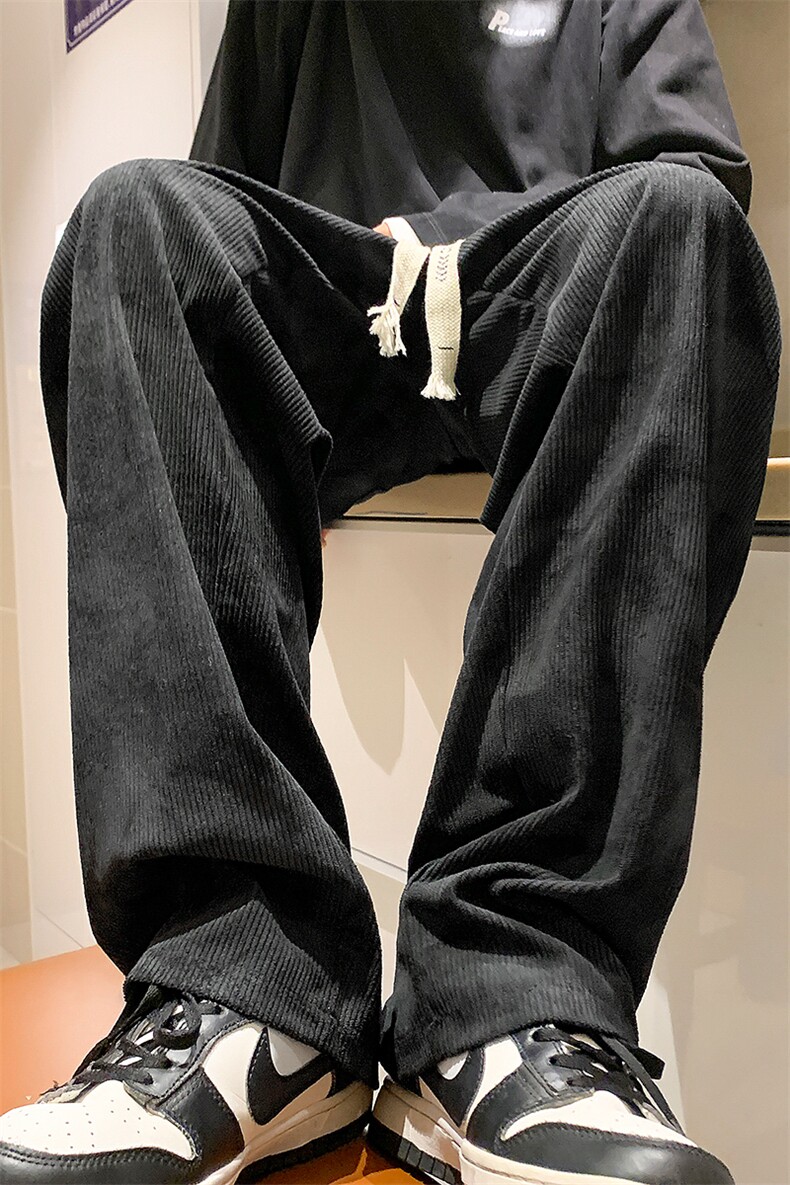 灯芯绒扎染工艺新款休闲裤男宽松D329-QM534-P55-控68,男装休闲裤,电商D329