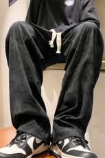 灯芯绒扎染工艺新款休闲裤男宽松D329-QM534-P55-控68，男装休闲裤，电商D329