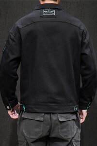JK959/P75秋装新款撞色男士工装夹克日系男青少年大码宽松外套男,男装夹克,电商A141