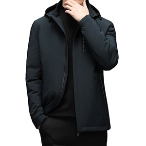 中年男白鸭绒脱卸帽羽绒服男装休闲外套中年爸爸装YYYR067-P205，男装羽绒服，电商B212（原钱塘6029）