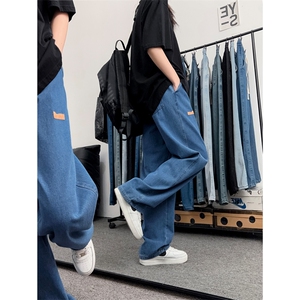 直筒复古潮牌宽松阔腿加绒加厚拖地牛仔裤K825-特批37 加绒特批47图片