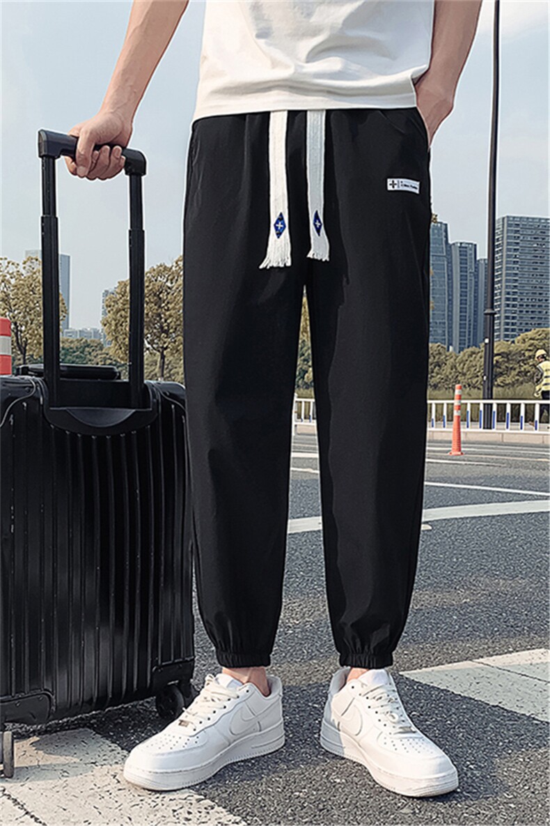 夏季速干运动裤社会小伙痞帅束脚裤休闲九分裤K2048/P50/控78,女装休闲裤,星座313B-2(原星座309A-2)