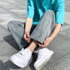 2022运动风春上新牛仔九分裤百搭潮流长裤K821-特批35，男装休闲裤，星座718-1