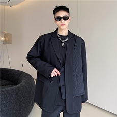 红炸街西服外套男高级感黑色上衣设计感小众A345-181-P135，男装西服，电商A345