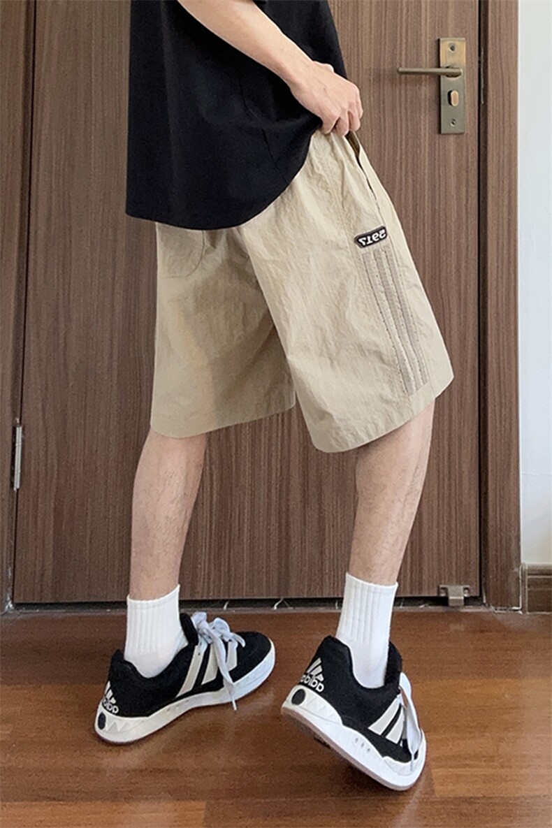 大量现货夏季美式短裤男休闲速干运动裤拼接条纹直筒裤DK706-P40,男装牛仔裤,电商A178