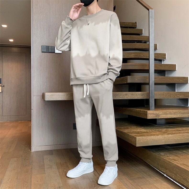 TK17-P70新款男生套装学生印花卫衣青少年拼色上衣大童裤子,男装休闲套装,星座507A（原星座306B-2）