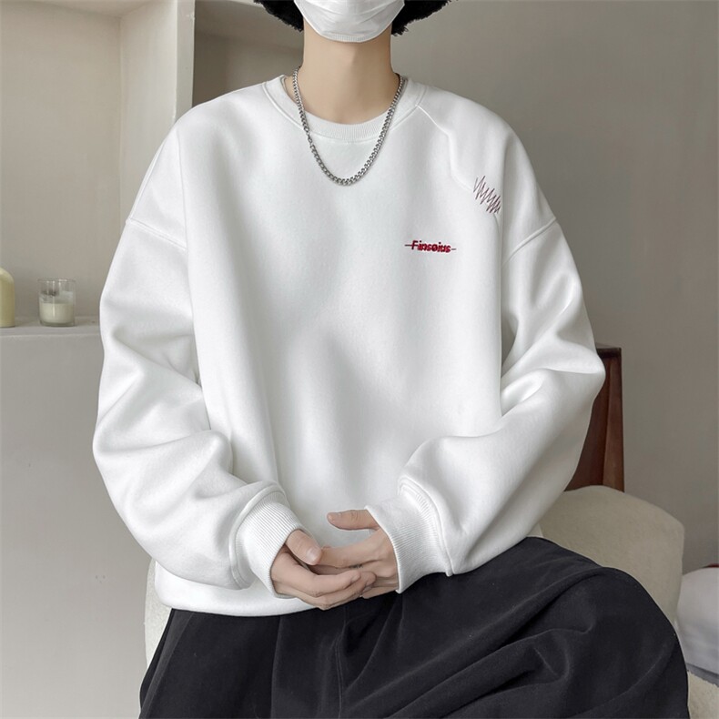 B368P35加厚慵懒风休闲情侣针织衫男女打底衫卫衣带,男装T恤,星座512-6