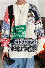 加厚秋冬季潮牌圣诞毛衣男圆领套头针织衫宽松休闲M363-P62，男装针织衫/毛衣，星座512-4