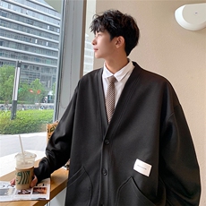EQ304秋季休闲开衫外套男2024新款秋装夹克港风潮流斜纹P63，男装夹克，电商C306-1