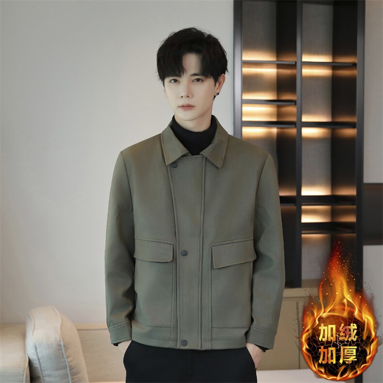 K2502-P1202025秋冬时尚男士加绒加厚夹克外套青年百搭,男装夹克,星座507A（原星座306B-2）