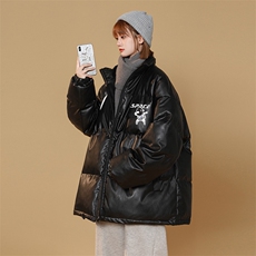 2025冬季新款PU皮加厚大码宽松棉服中性棉衣XZ102A-4-539-P115，男装棉衣，星座211-2
