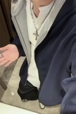 秋季复古休闲卫衣男女宽松休闲百搭高级感长袖上衣W4701-特价P50，男装卫衣，电商A007