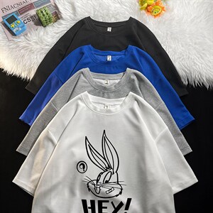 HT73179-P22 华夫格t恤男短袖男大码五分袖 毛毯图片