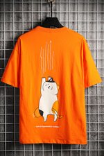 【】A003-HT1031-P30夏装可爱猫咪时尚短袖T恤网格挂拍，男装T恤，电商A003